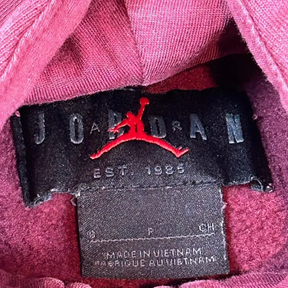 Jordan Men's Burgundy and Pink Hoodie